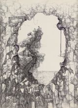 Window by Lin Guocheng contemporary artwork drawing painting works on paper