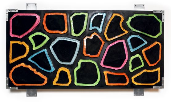 Wall-Wall No. 4 Black Invert by Ashley Bickerton contemporary artwork Painting