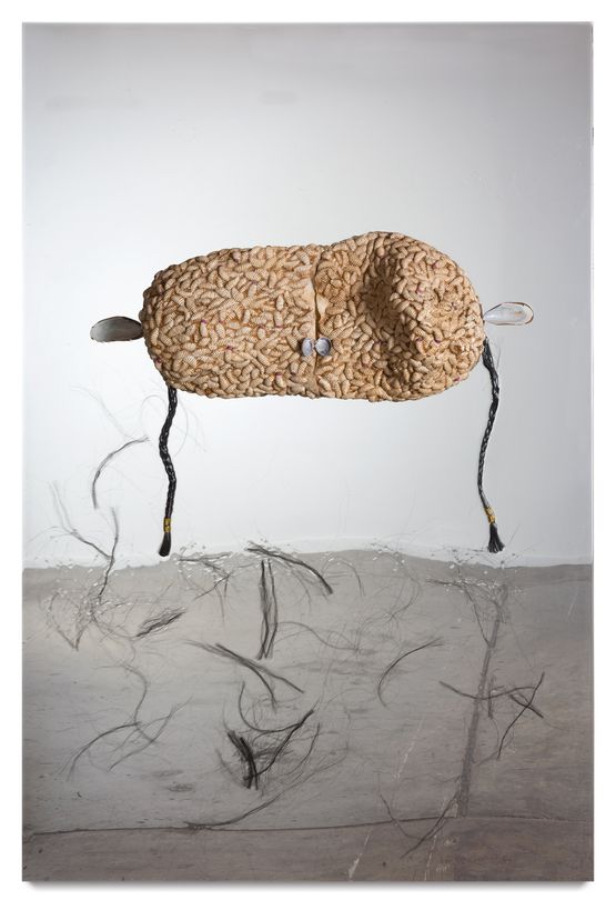 A portrait of the frustrated New Plymouth Artists family jewels by Dale Frank contemporary artwork Mixed Media