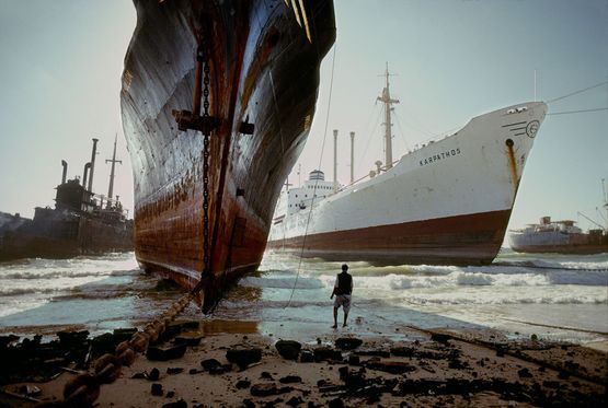 Ship breaking yard near Karachi Pakistan by Steve Mccurry contemporary artwork Photography