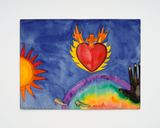 Black Hand with Flaming Heart by Betye Saar contemporary artwork works on paper