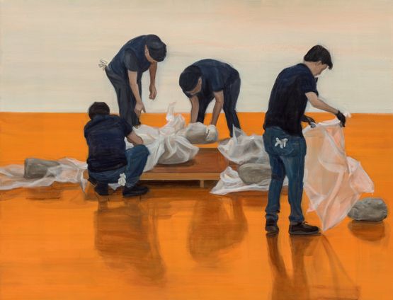 Unpacking Rocks 03 by Jina Park contemporary artwork Painting
