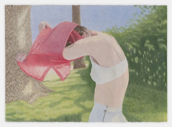 Red Flag by Tarka Kings contemporary artwork Works on Paper