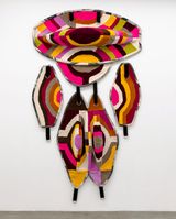 VERTICAL HOLD IV Barbarella by Sarah Contos contemporary artwork mixed media print sculpture textile