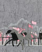 Jockey grey pink by Tobias Kaspar contemporary artwork mixed media
