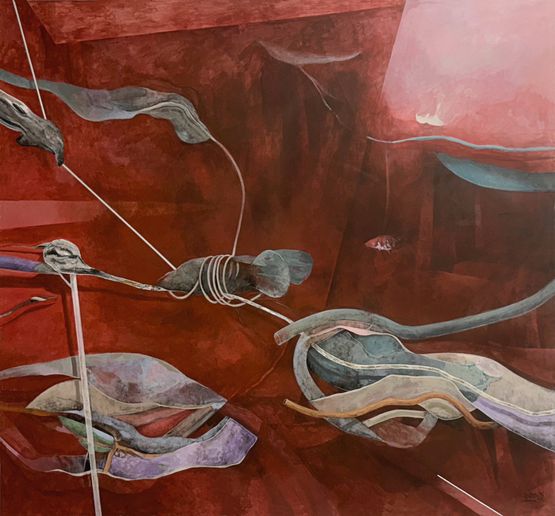 Above the Abyss by Adel Abidin contemporary artwork Painting