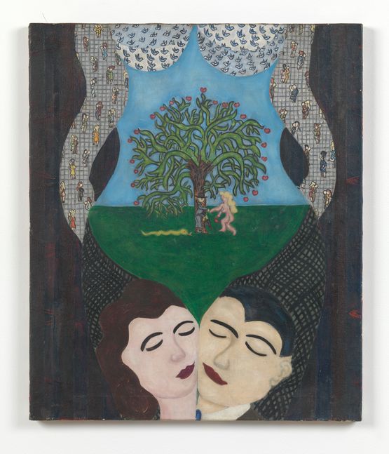 Rideaux de Pommes by William N. Copley contemporary artwork Painting