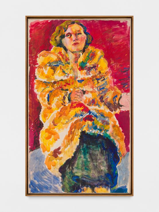 Autoportret cu lana Self-Portrait with Fur by Silvia Radu contemporary artwork Painting