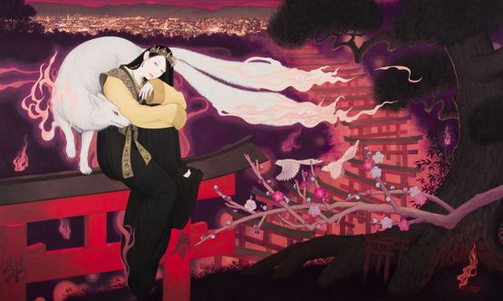 A Thousand Years Prayer by Miki Kato contemporary artwork Painting