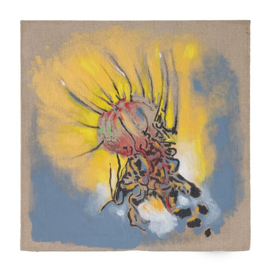 El tiempo de las plantas. Criatura- cactus by Galia Eibenschutz contemporary artwork Painting