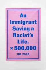 An Immigrant Saving a Racists Life x 500000 by Jeremy Deller contemporary artwork works on paper