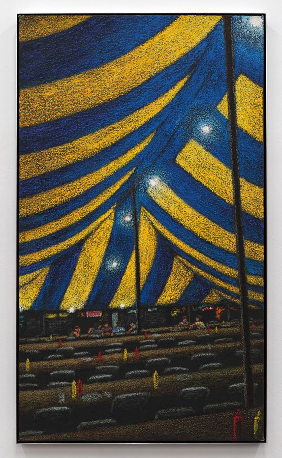 Rhode Island Striped Tent by Jane Dickson contemporary artwork Drawing