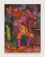 Red Mustache by Joshua Petker contemporary artwork painting