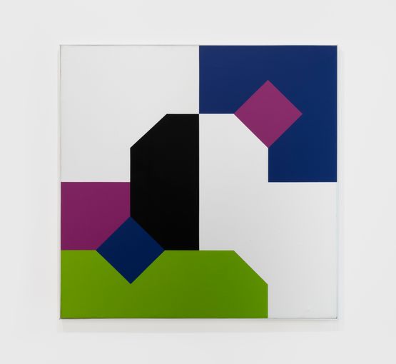 Curva di Peano, 1974 by Bruno Munari, Acrylic on canvas, 100 x 100