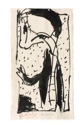 A bientot by Pierre Alechinsky contemporary artwork drawing painting works on paper