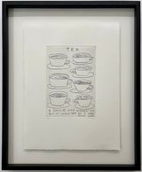 Tea - I could live without it but it would not be a very good life by David Shrigley contemporary artwork print