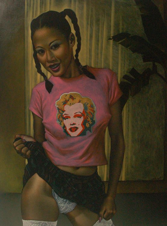 LBFM Lily by Leslie De Chavez contemporary artwork Painting