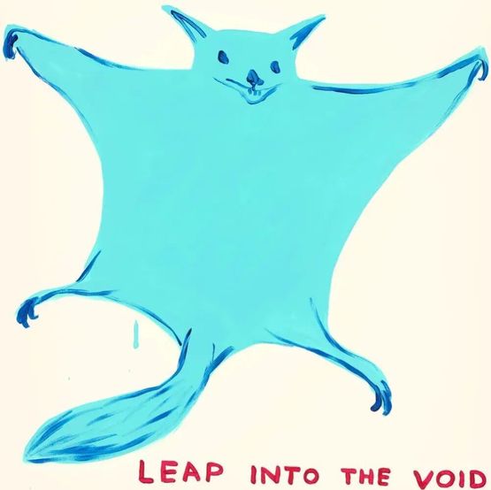 Leap Into the Void by David Shrigley contemporary artwork Print