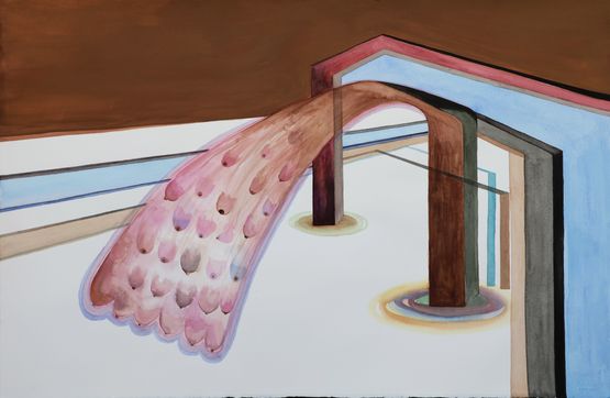 Fluid ground above and below-I by Rupali Patil contemporary artwork Works on Paper