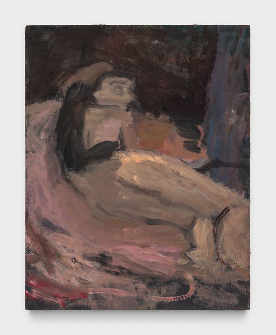 Nude with pink cloth by Janice Nowinski contemporary artwork Painting