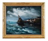 Le port by Maurice De Vlaminck contemporary artwork painting