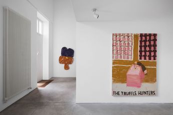 Contemporary art exhibition Rose Wylie Stack and Dangle at JARILAGER Gallery Cologne Germany