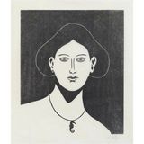 Portrait With A Seahorse Necklace by Nicolas Party contemporary artwork print