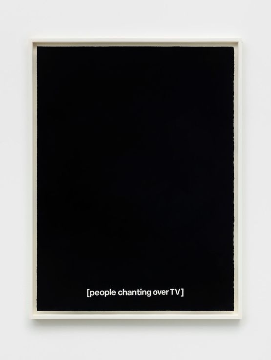 People Chanting Over TV by Gardar Eide Einarsson contemporary artwork Works on Paper