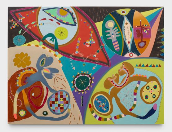 Headlamp and games in the dark by Nasim Hantehzadeh contemporary artwork Painting