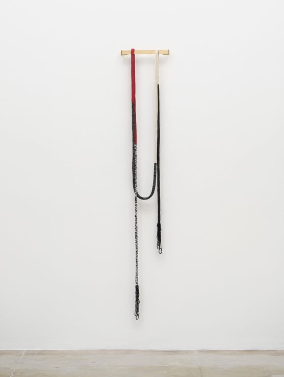 discrepancies with W.W. 4 by Leonor Antunes contemporary artwork Textile