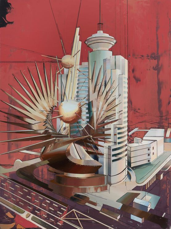 Shanghai Broadcasting Building by Cui Jie contemporary artwork Painting