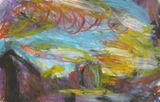 Sunset Over Lemmons Field c. 1970 by Sargy Mann contemporary artwork drawing painting