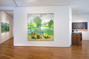 Contemporary art exhibition David Hockney 20 Flowers and Some Bigger Pictures at Galerie Lelong 13 Rue de Teheran Paris France