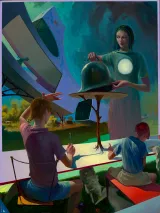The Unveiling by Leo Frontini contemporary artwork painting