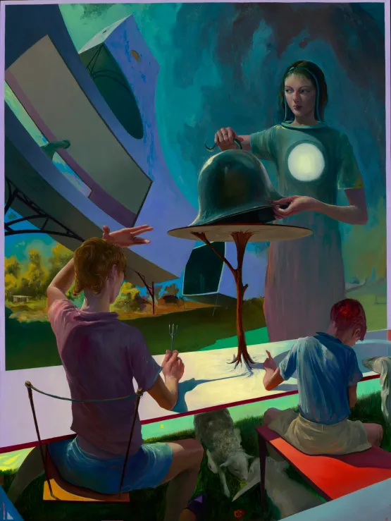 The Unveiling by Leo Frontini contemporary artwork Painting