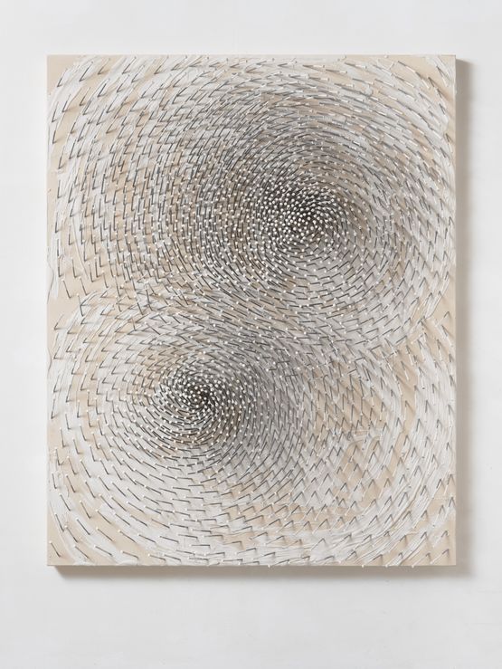 Doppelspirale Both by Gunther Uecker contemporary artwork Mixed Media