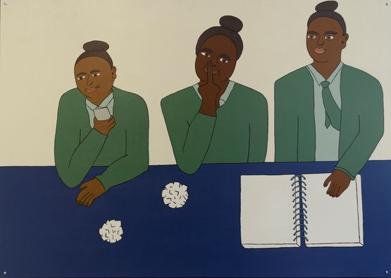 Library by Ayesha Green contemporary artwork Painting