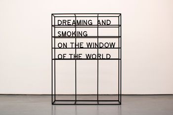 DREAMING AND SMOKING ON THE WINDOW OF THE WORLD by Joel Andrianomearisoa contemporary artwork sculpture works on paper