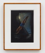 Study for The Diver A Body Shaped Sliver by Caleb Hahne Quintana contemporary artwork painting