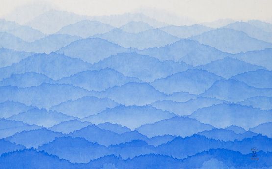 Blue Mountain by Minjung Kim contemporary artwork Painting