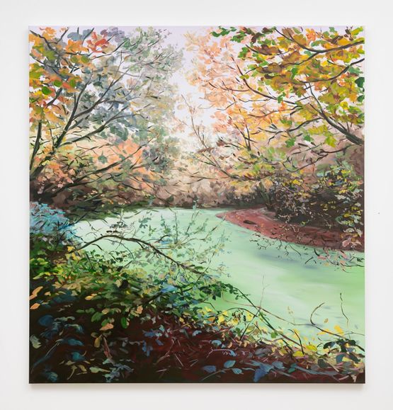 Hollow Pond Algae 3 by Hannah Brown contemporary artwork Painting