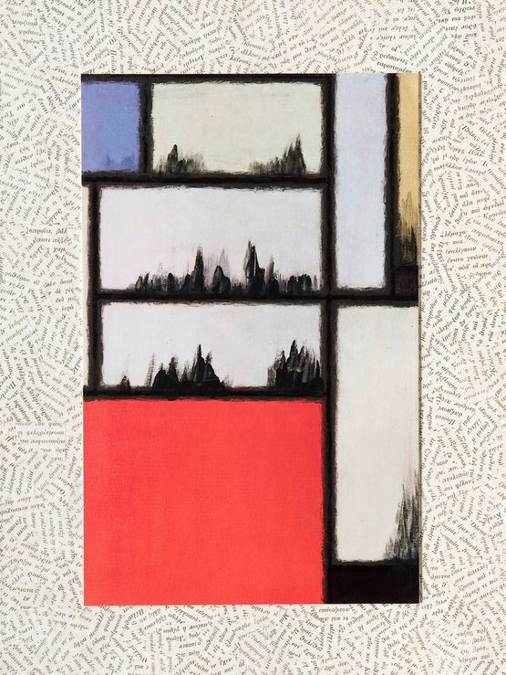 Tableau pleureur by Jiri Kolar contemporary artwork Painting