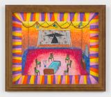 You Never Know When She Will Arrive But Shes Never Invited by Hollis Sigler contemporary artwork drawing painting works on paper