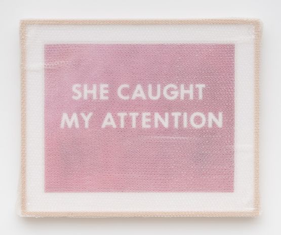 She Caught My Attention Framed with Bubble Wrap and Packing Tape by Tammi Campbell contemporary artwork Painting