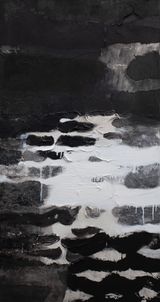 Flowing Water Series by Jian-Jun Zhang contemporary artwork painting works on paper drawing