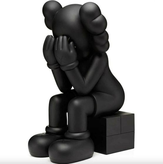 Passing Through open edition - black by KAWS contemporary artwork Sculpture
