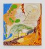 En el patio de adelante hay rosas uno sembraba parchitas vainita una vez hubo puma rosa... In the front yard there are roses one used to plant passion fruits green beans once there was rose apple... by Nadia Hernandez contemporary artwork Painting