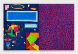 Still Life with Red and Blue Flower by Daniel Chen contemporary artwork painting