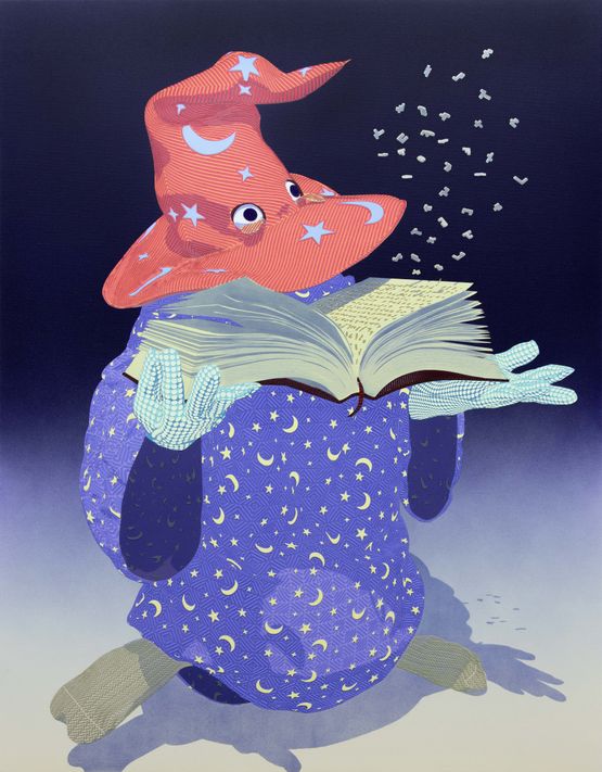 AI AI Sir spell book by Alex Dodge contemporary artwork Painting