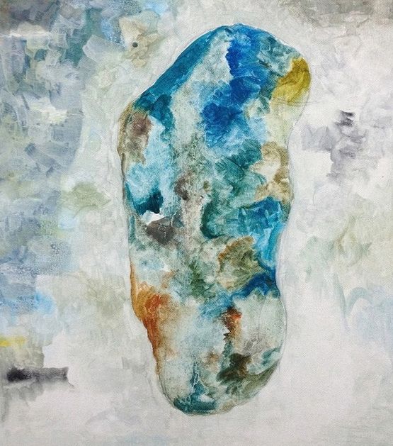 Dystopian Landscapes Colourful Stone by Shi Qing contemporary artwork Painting